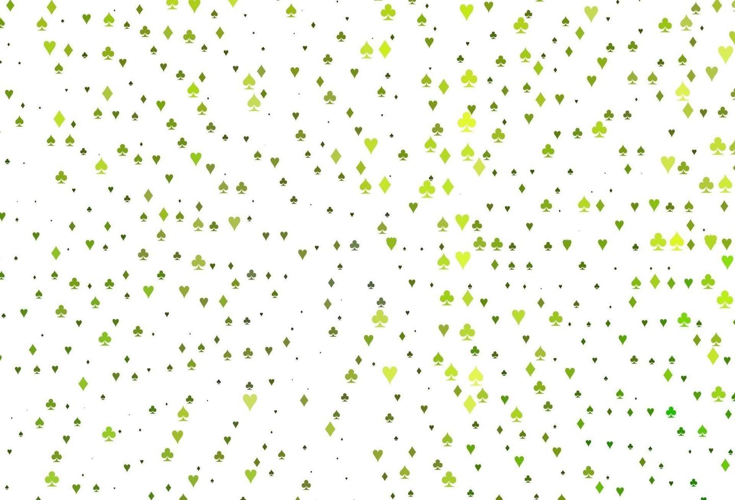 Light Green vector template with poker symbols.