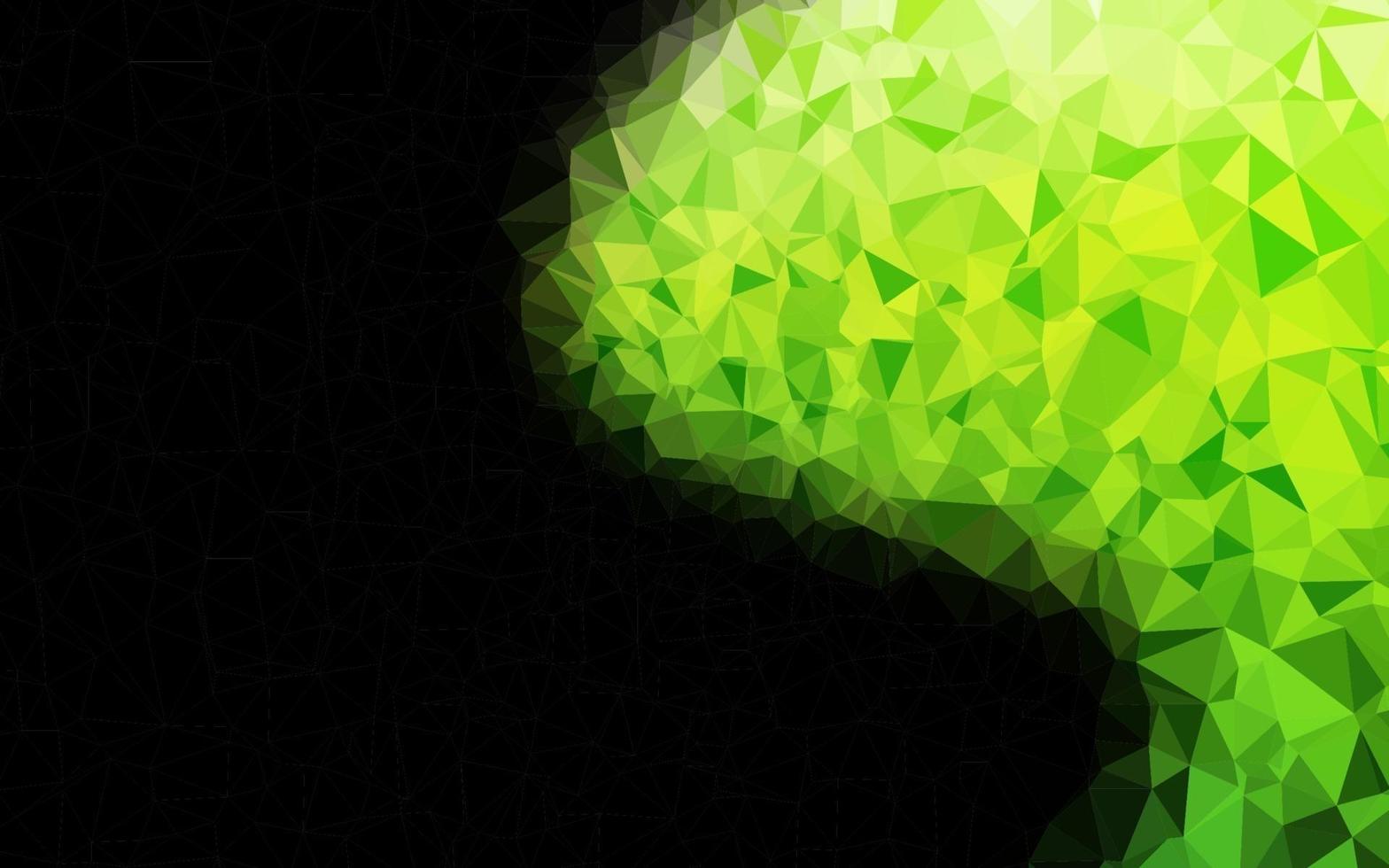 Light Green vector polygon abstract background.