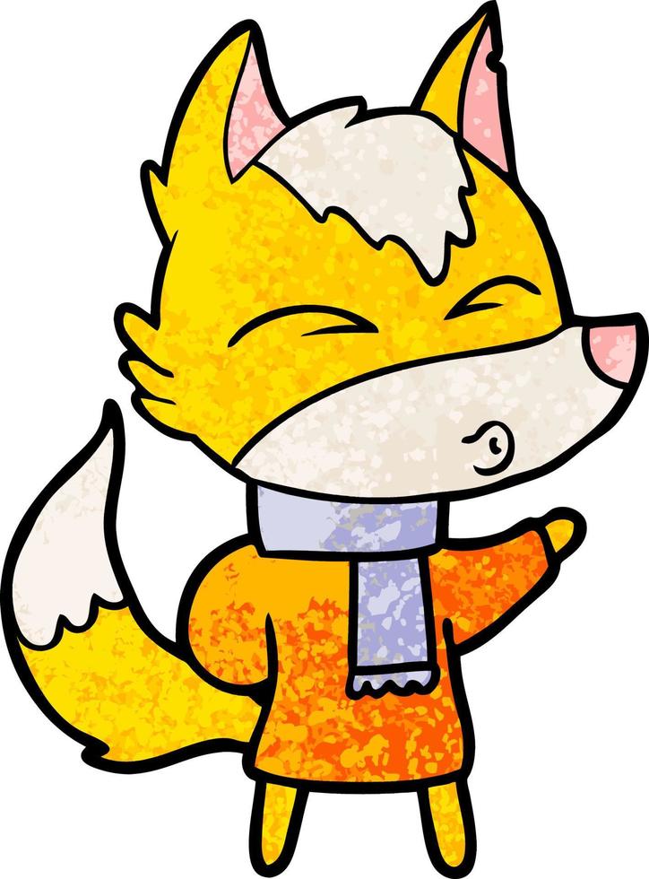 fox cartoon character vector