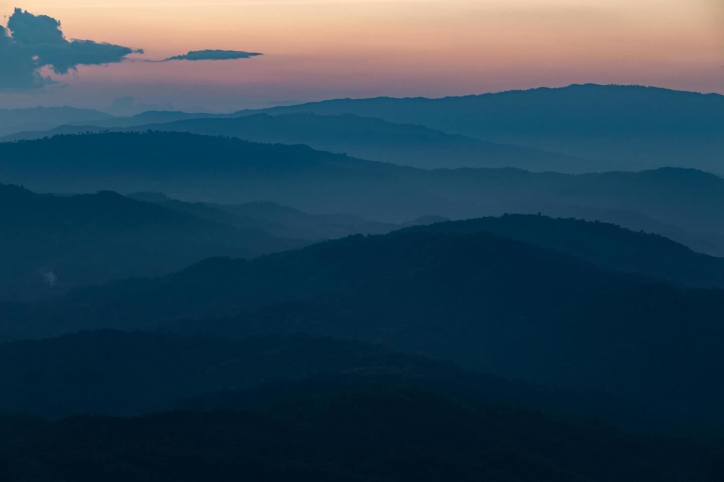 sunset in the mountains photo