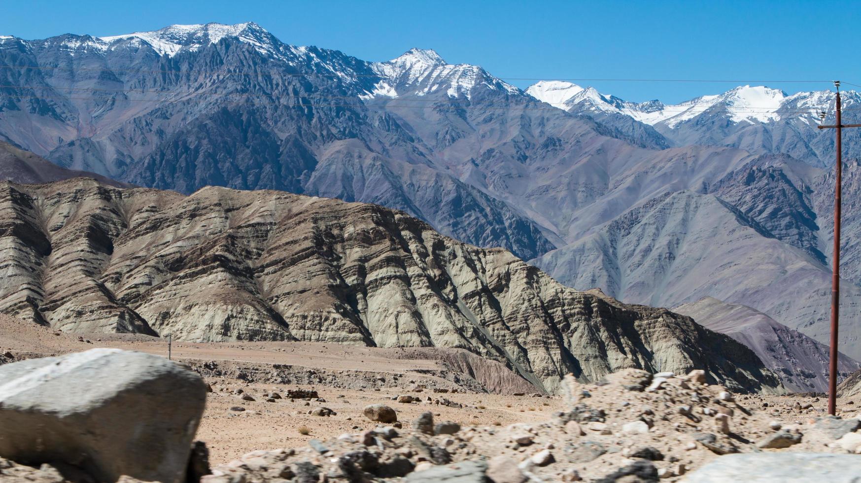 Mountain range, Leh, Ladakh, India photo