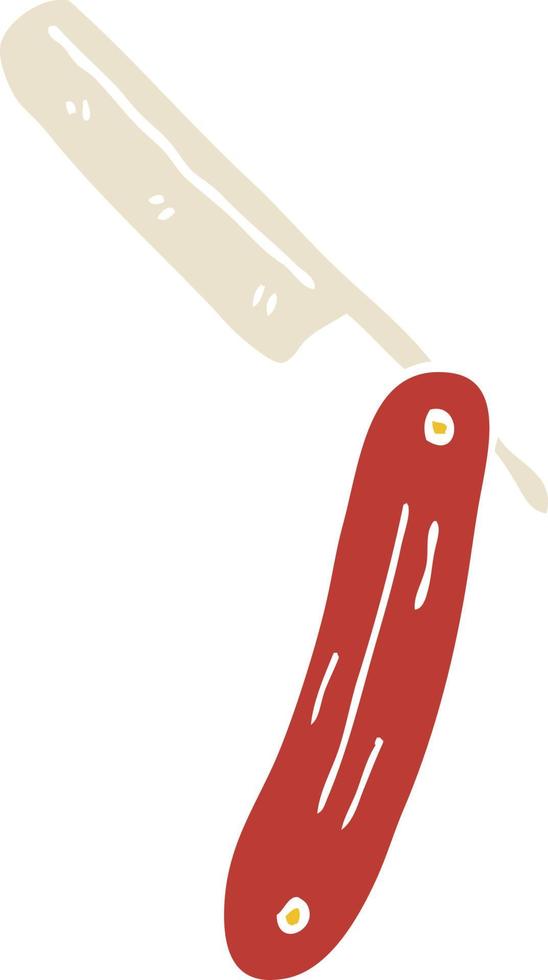 cartoon doodle cut throat razor vector