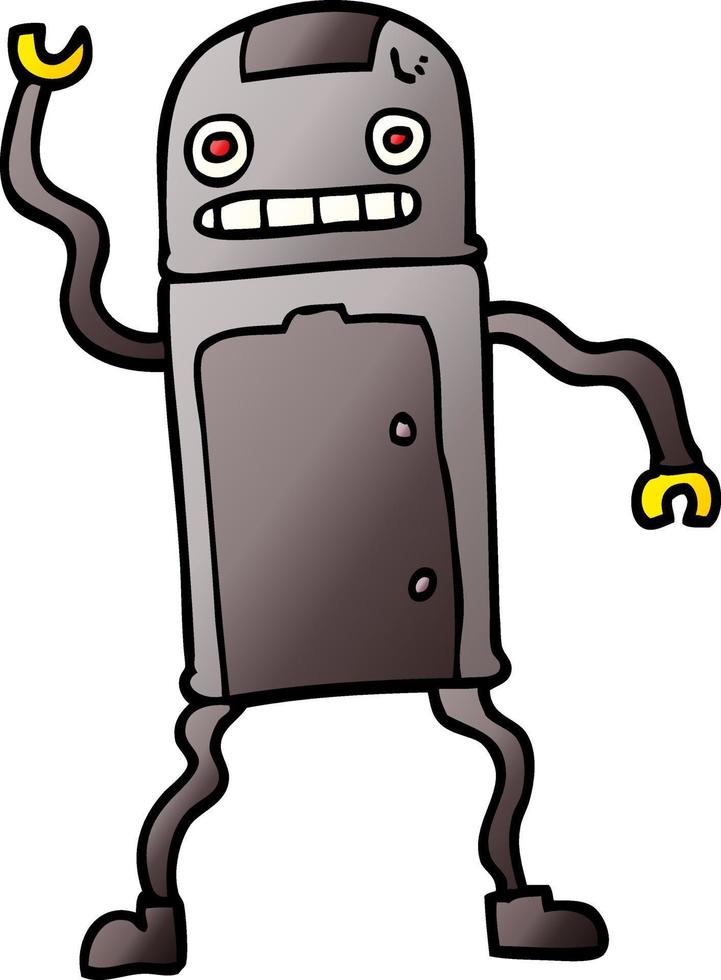 cartoon doodle robot vector