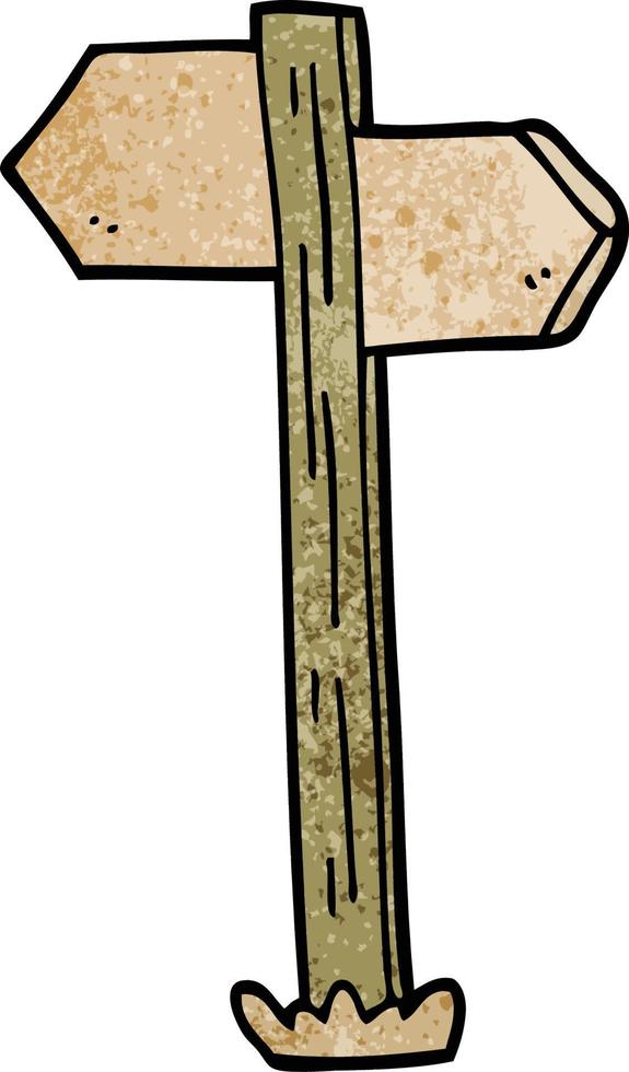 cartoon doodle sign posts vector