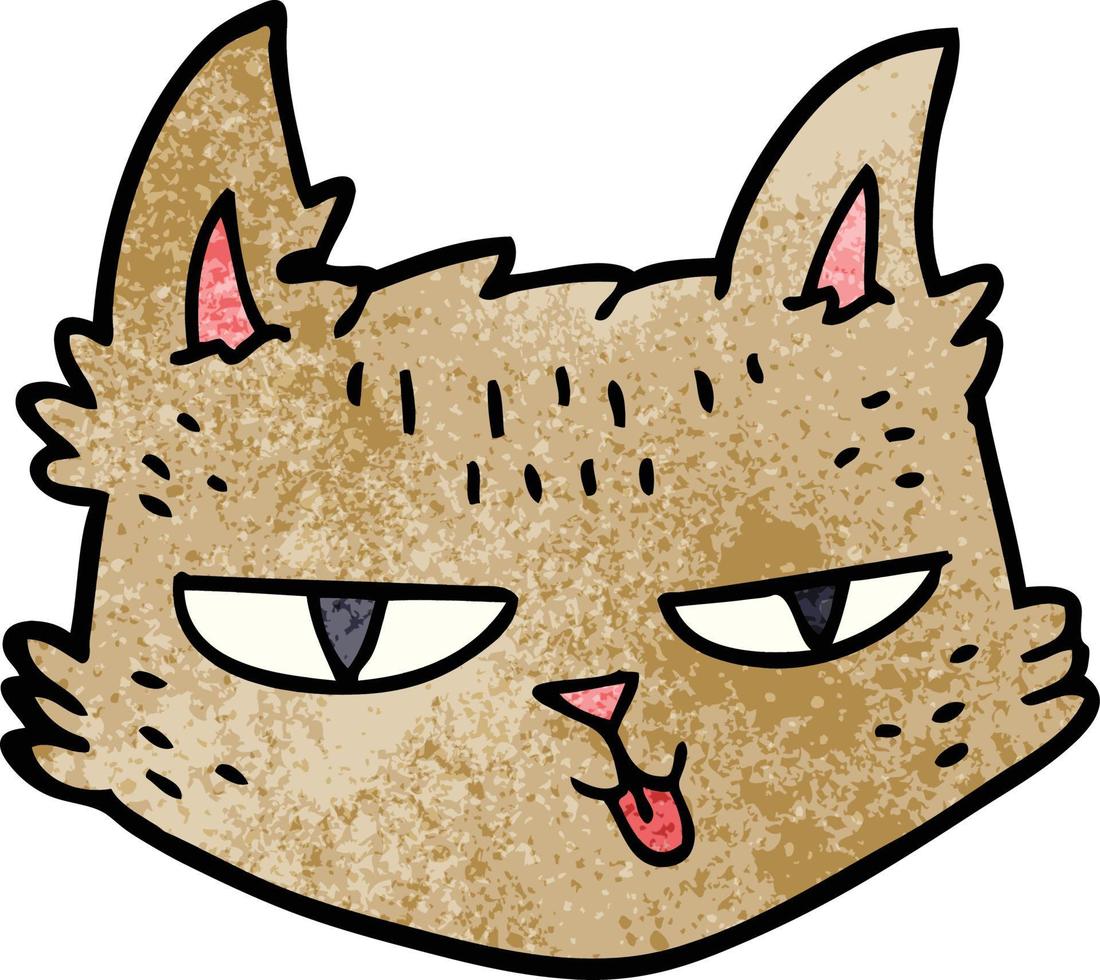 cartoon doodle happy cat vector