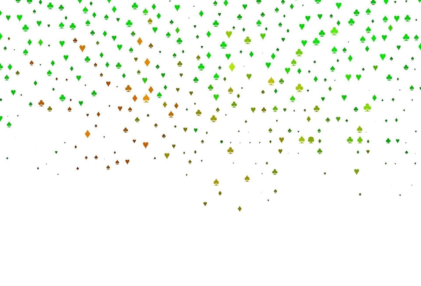Light Green, Red vector template with poker symbols.