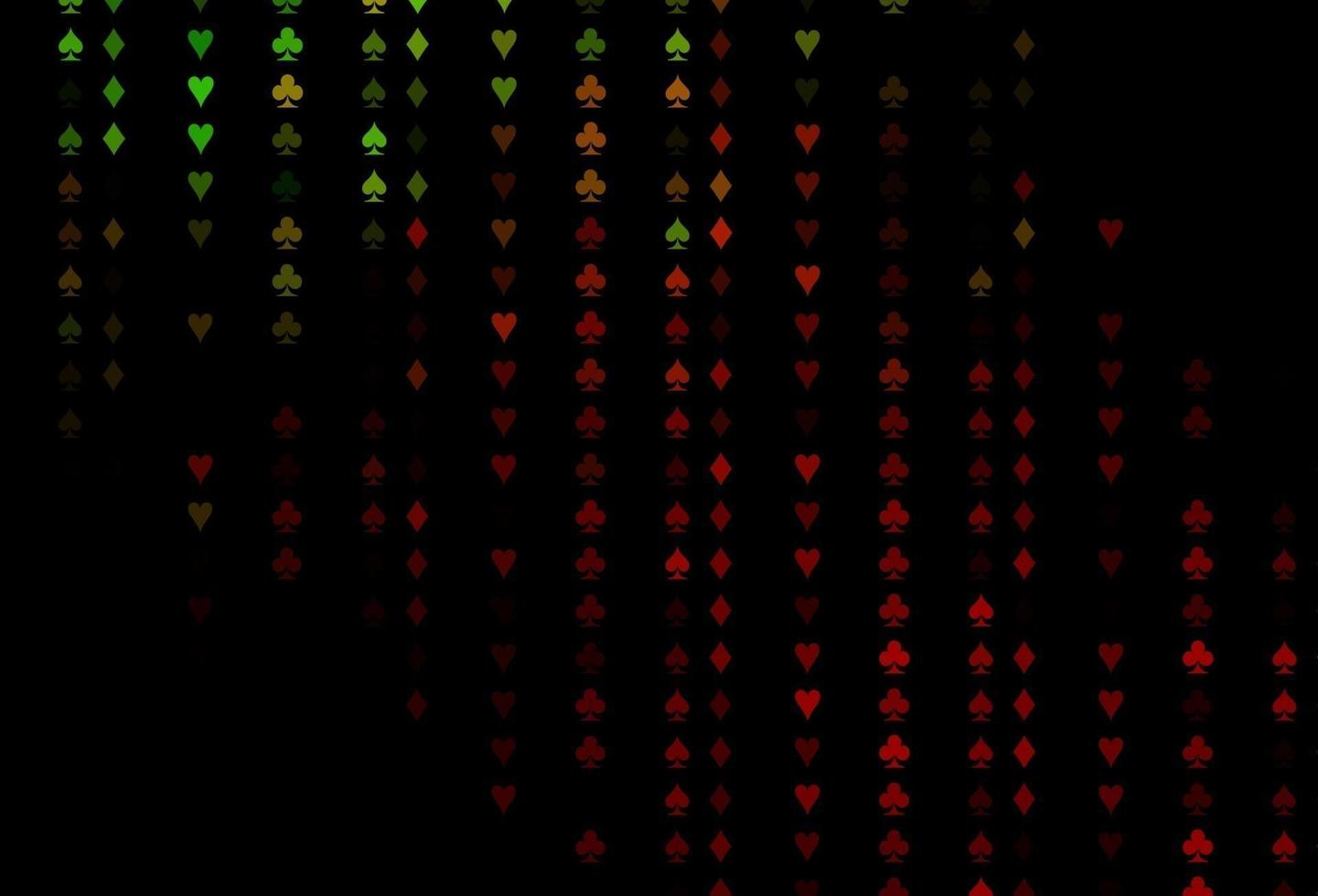 Dark Green, Red vector layout with elements of cards.