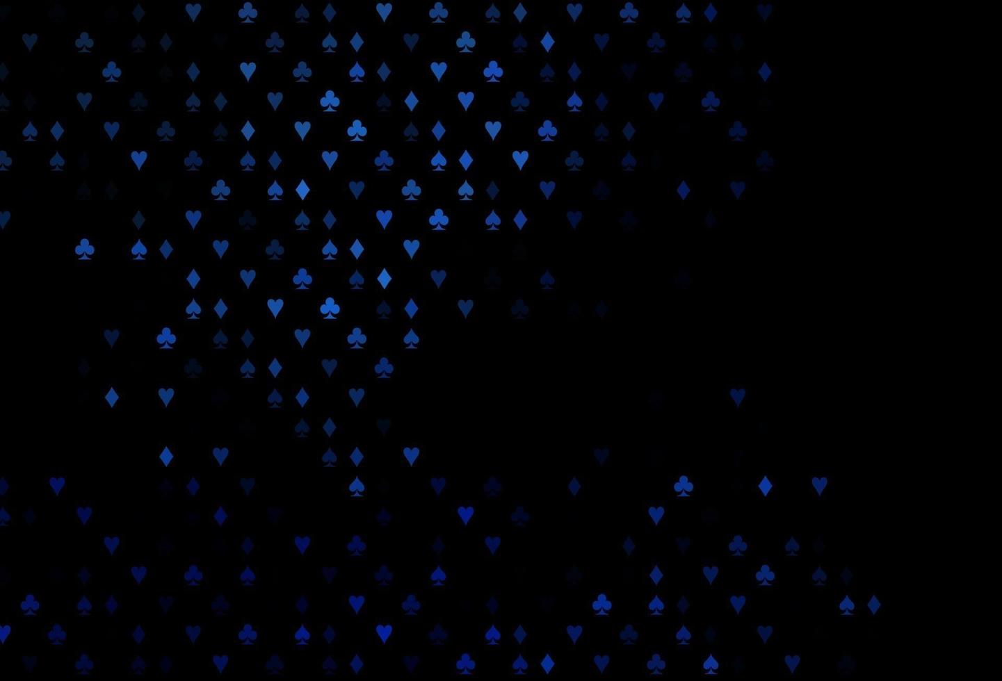 Dark BLUE vector pattern with symbol of cards.
