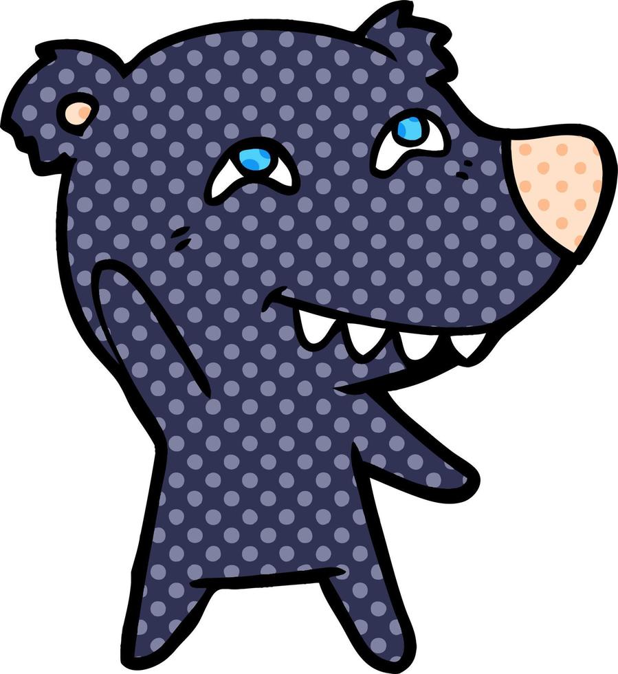 personaje de dibujos animados de oso vector