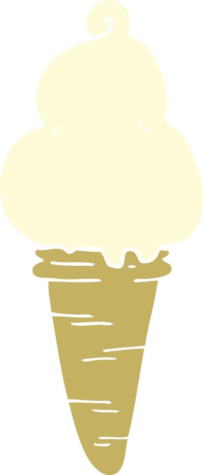 caricatura, garabato, helado vector