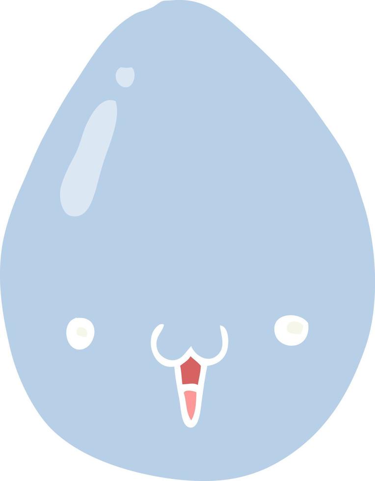 flat color style cartoon egg vector