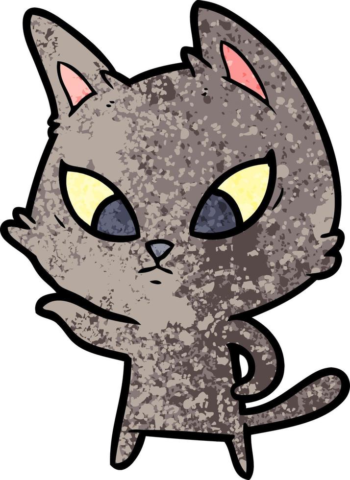 gato de dibujos animados confundido vector