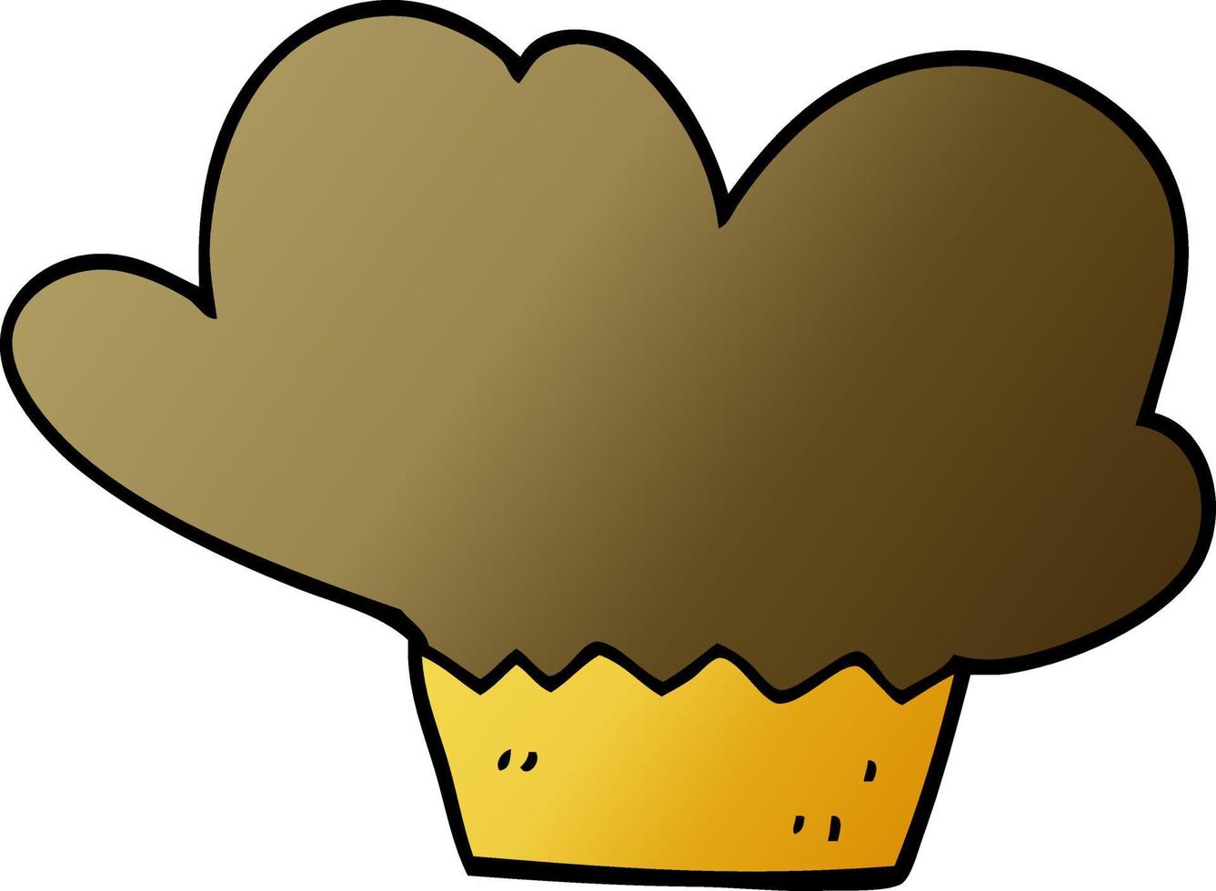 cartoon doodle cupcake vector