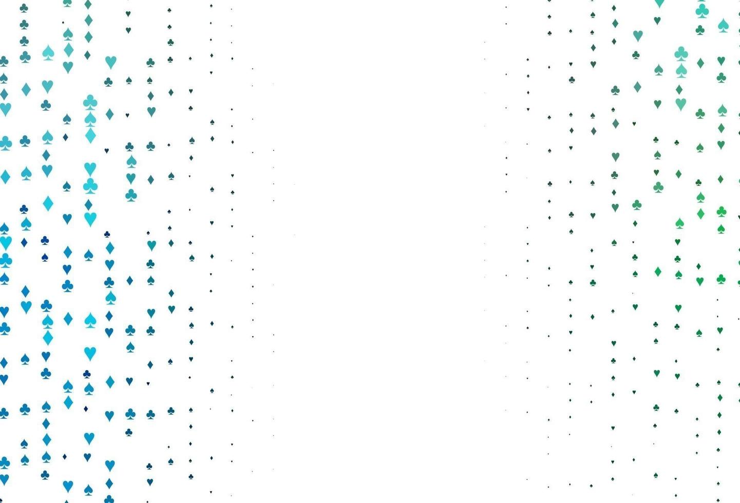 Light Blue, Green vector pattern with symbol of cards.