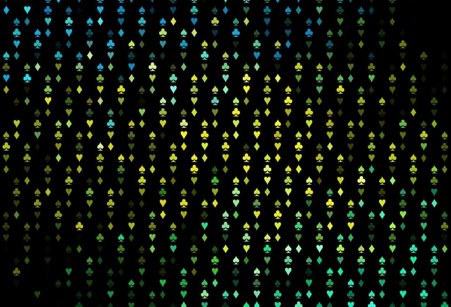 Dark Green, Yellow vector pattern with symbol of cards.