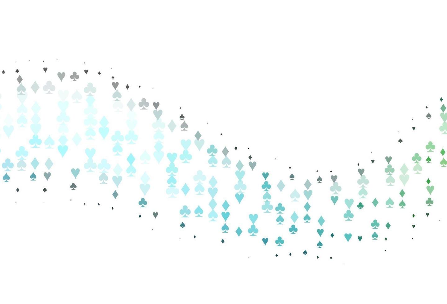 Light Blue, Green vector pattern with symbol of cards.
