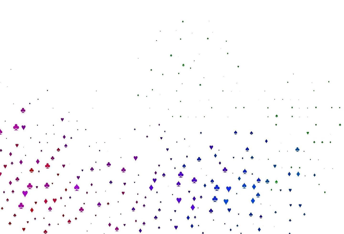 Light Multicolor, Rainbow vector template with poker symbols.