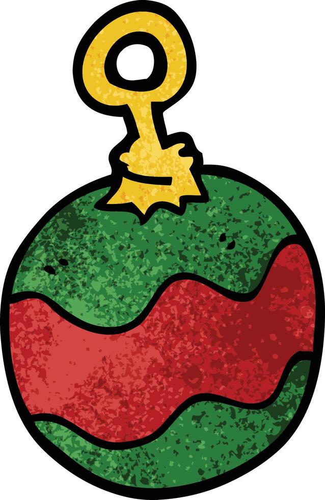cartoon doodle christmas bauble vector