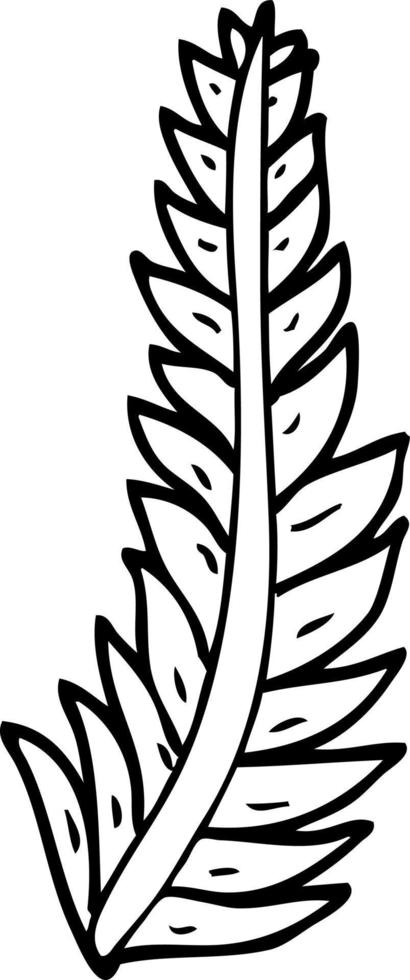 line drawing cartoon black feather vector