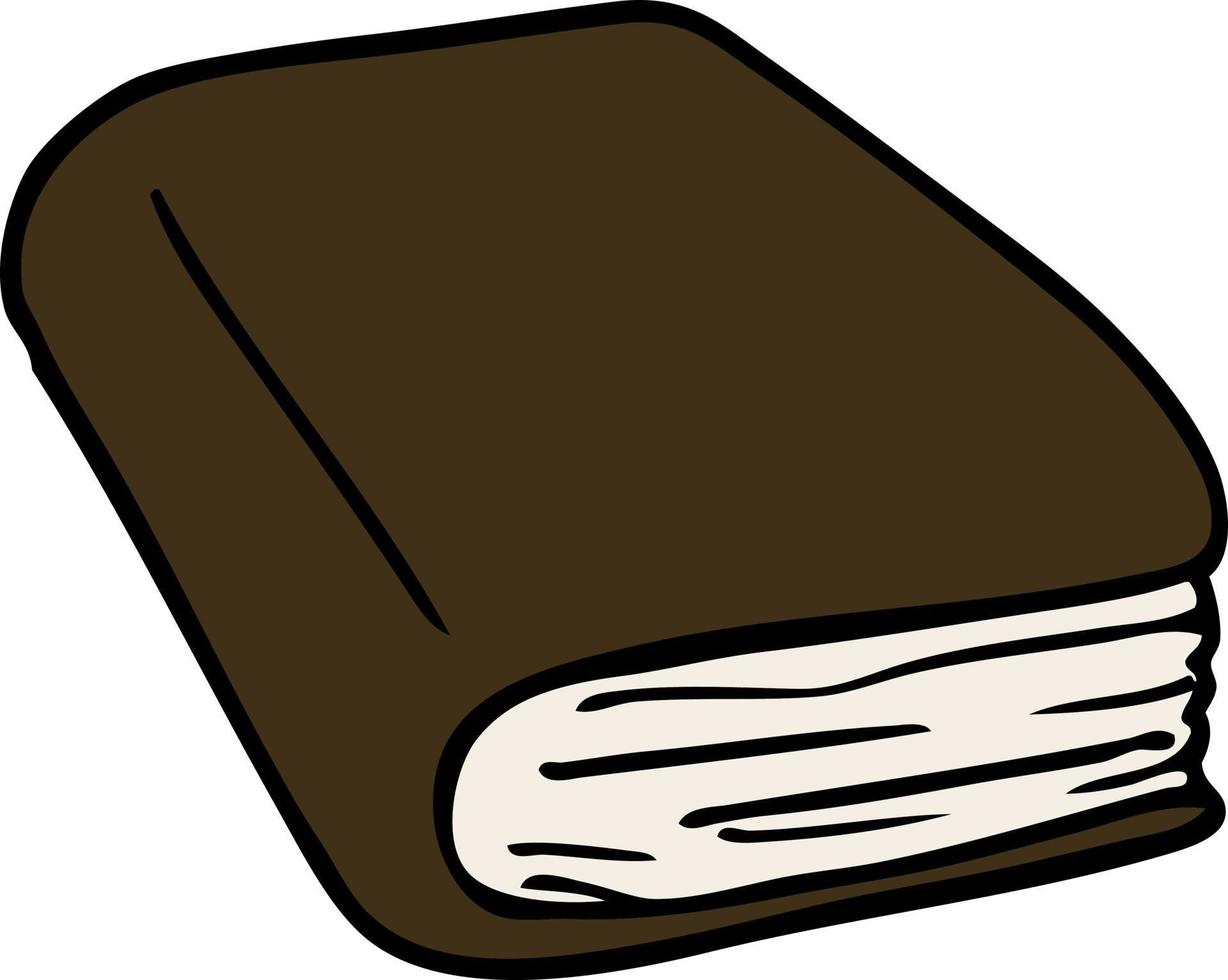 cartoon doodle brown diary vector