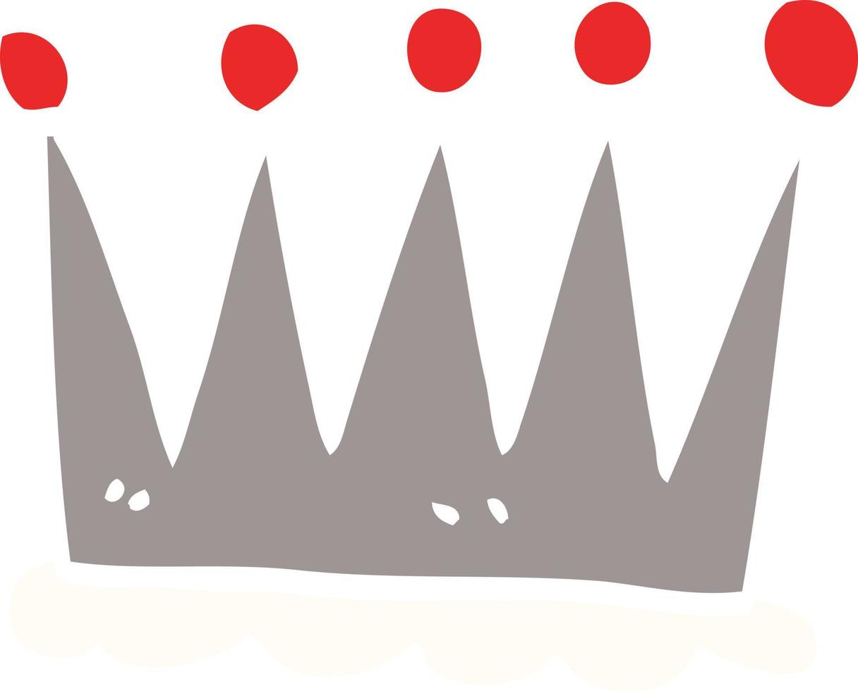 cartoon doodle crown symbol vector