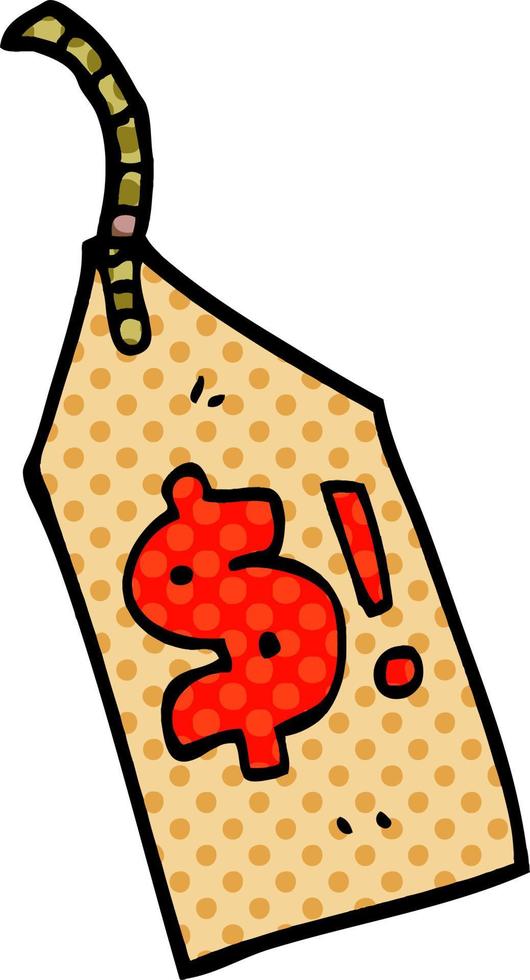 cartoon doodle price label vector