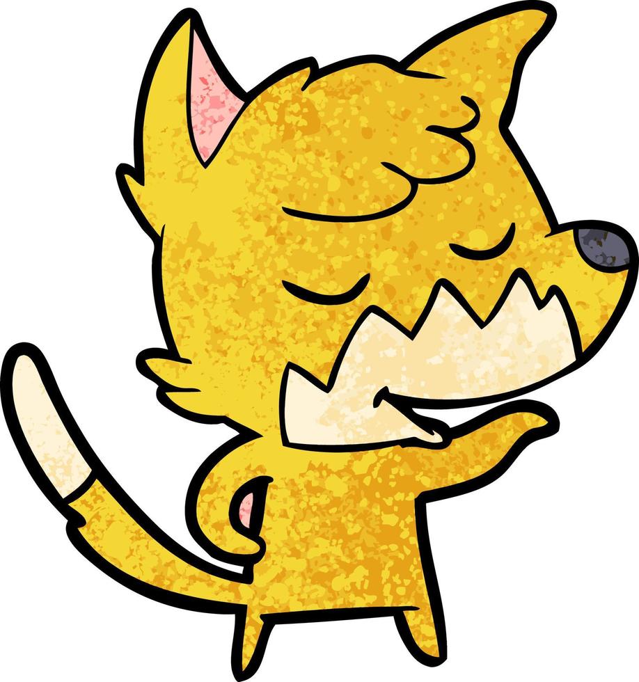 friendly cartoon fox vector