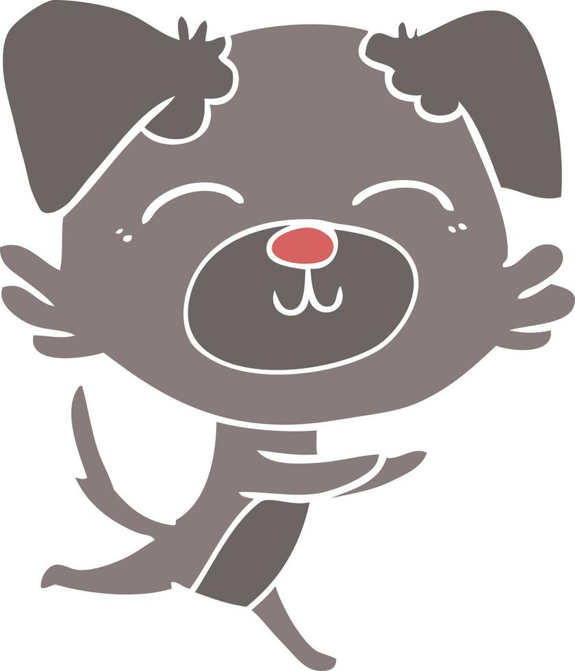 flat color style cartoon dog vector