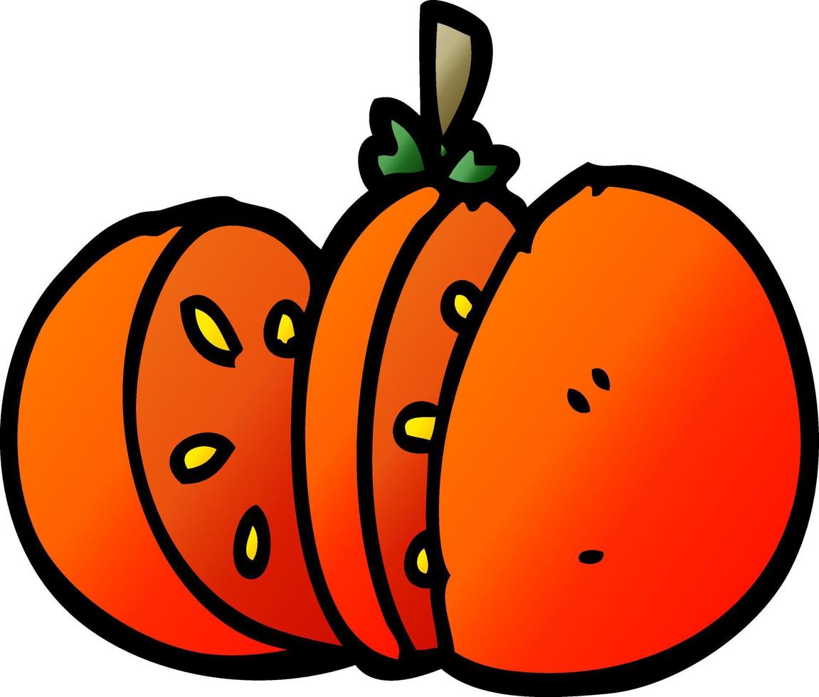 cartoon doodle sliced tomato vector