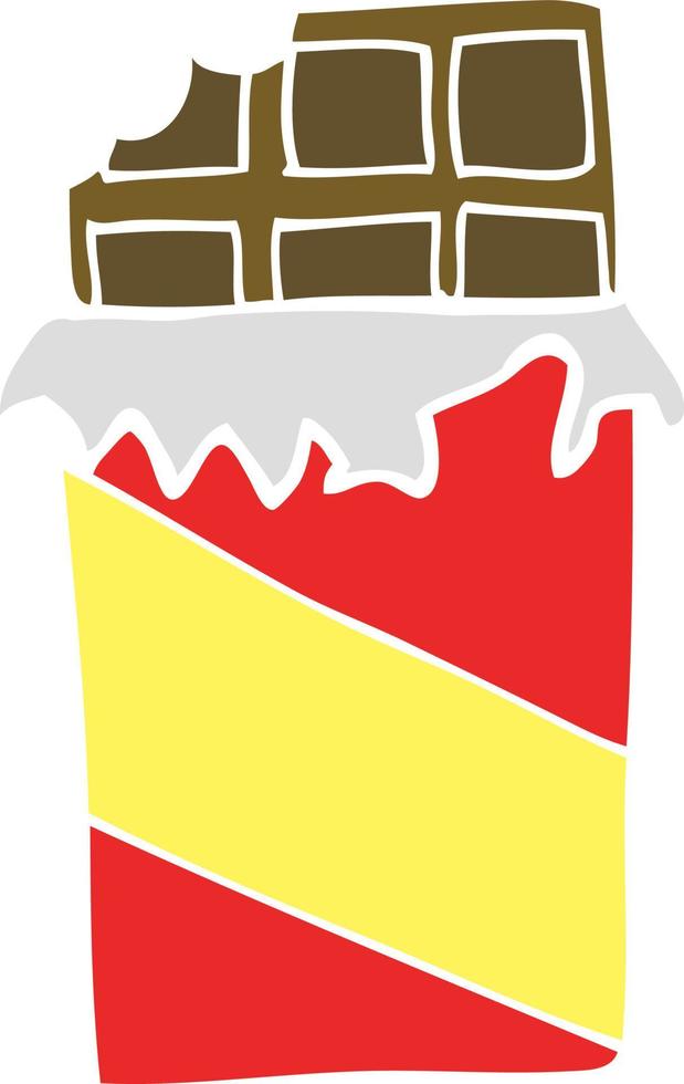 flat color style cartoon chocolate bar vector