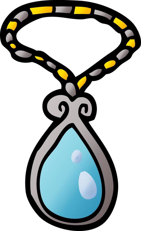 cartoon doodle of a pendant vector