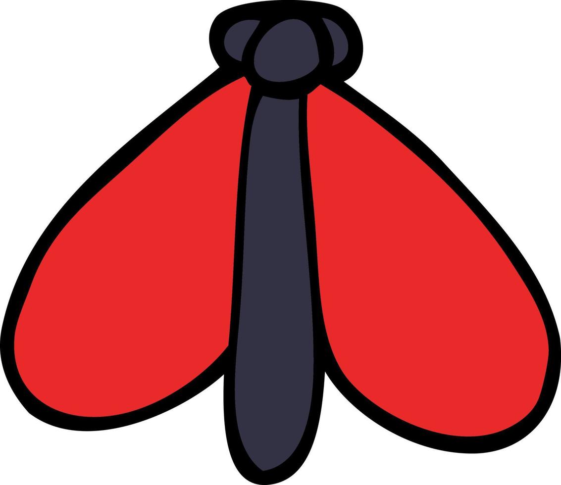 cartoon doodle still moth vector