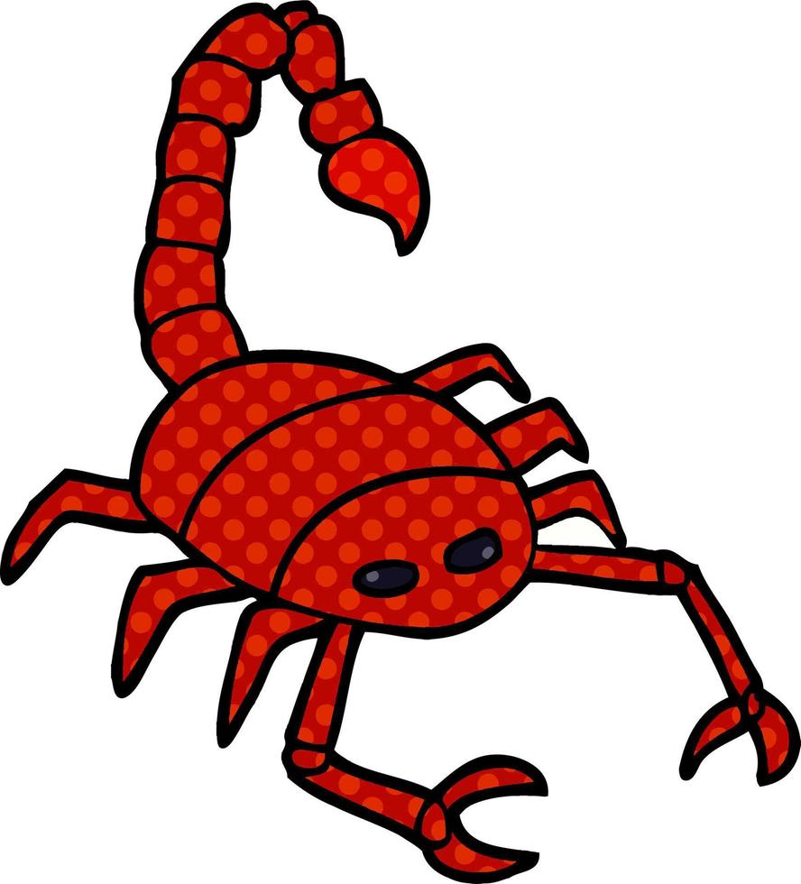 cartoon doodle of a scorpion vector