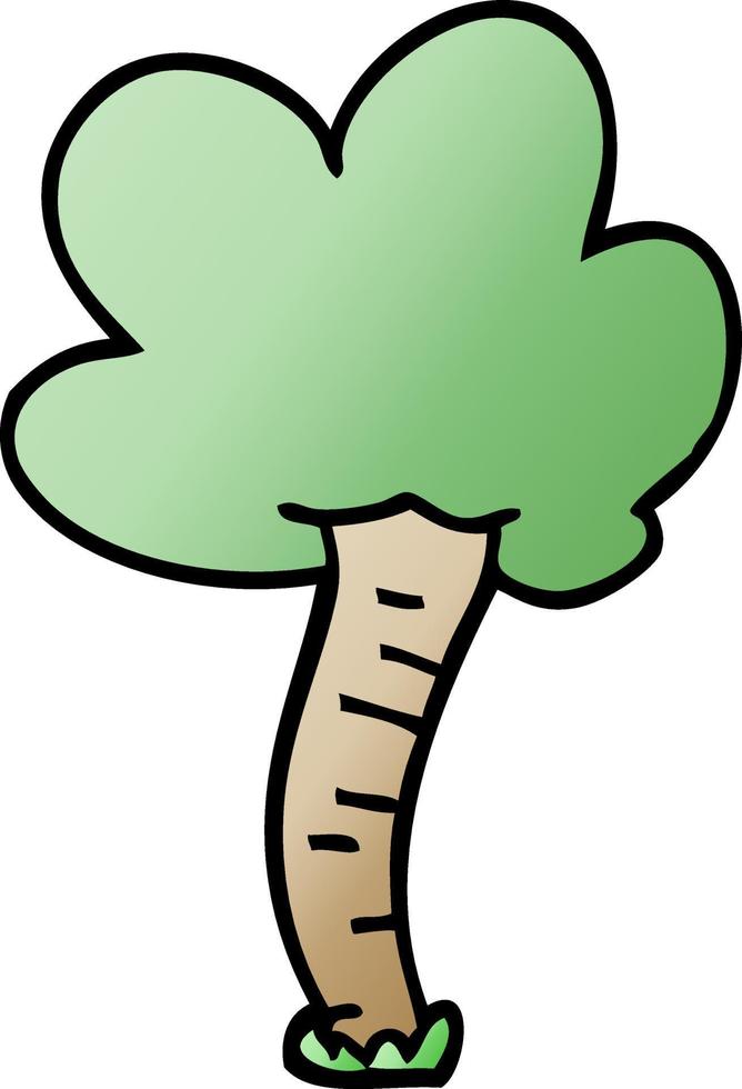 cartoon doodle tree vector