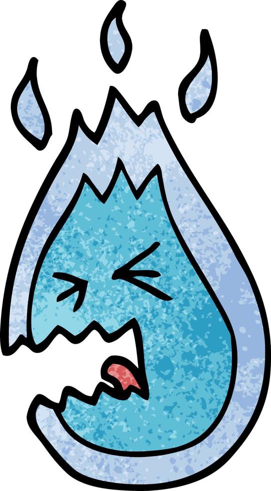 cartoon doodle screaming flame vector
