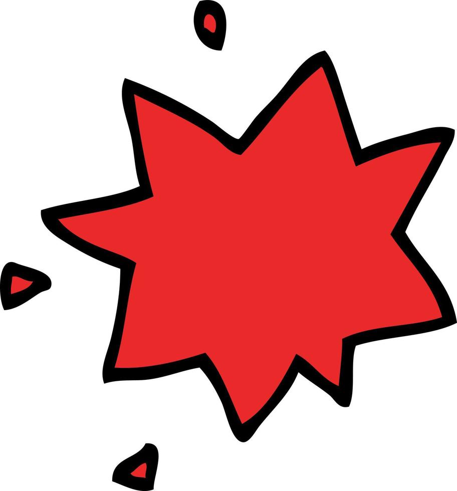 cartoon doodle explosion symbol vector