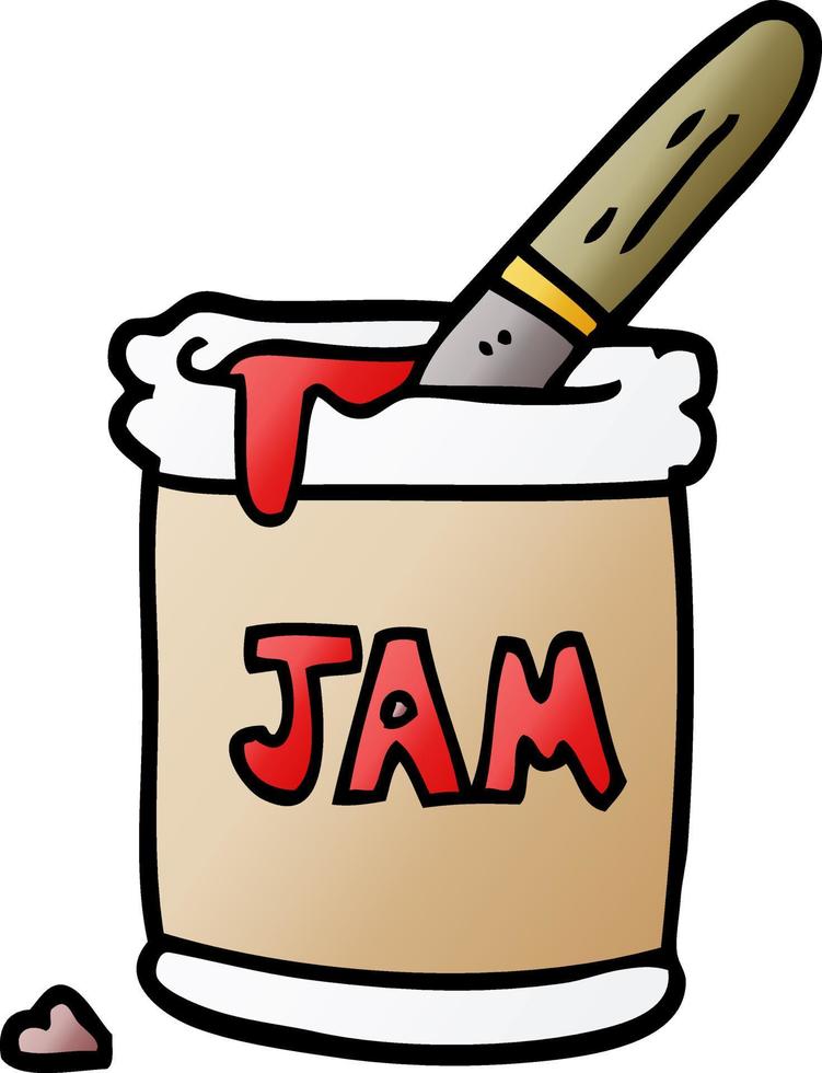 cartoon doodle jam jar vector