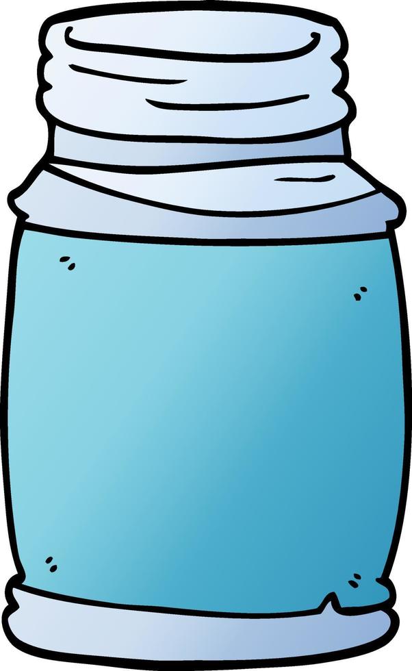 cartoon doodle glass jar vector