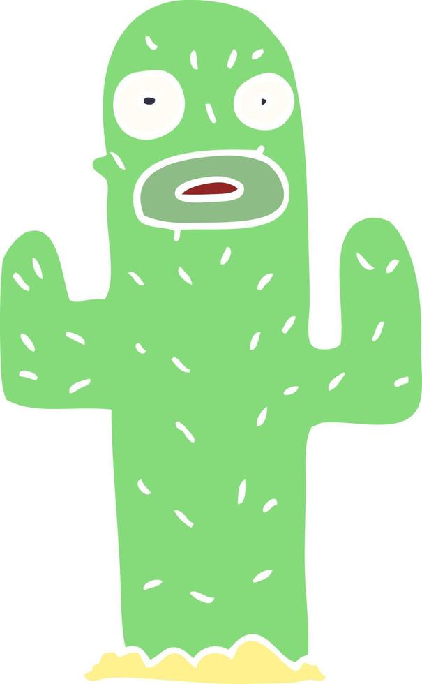 cartoon doodle cactus vector