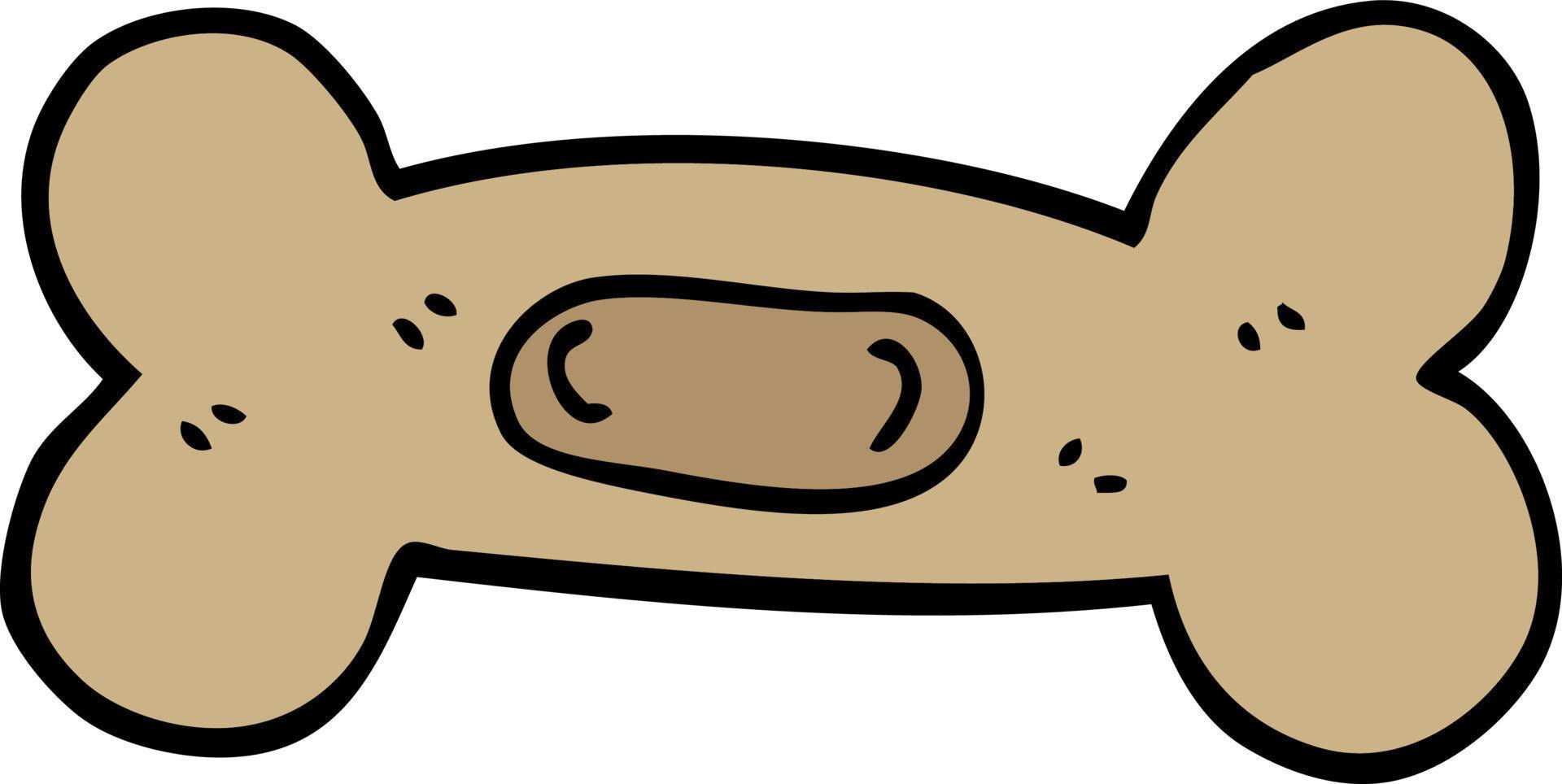 cartoon doodle pet bone vector