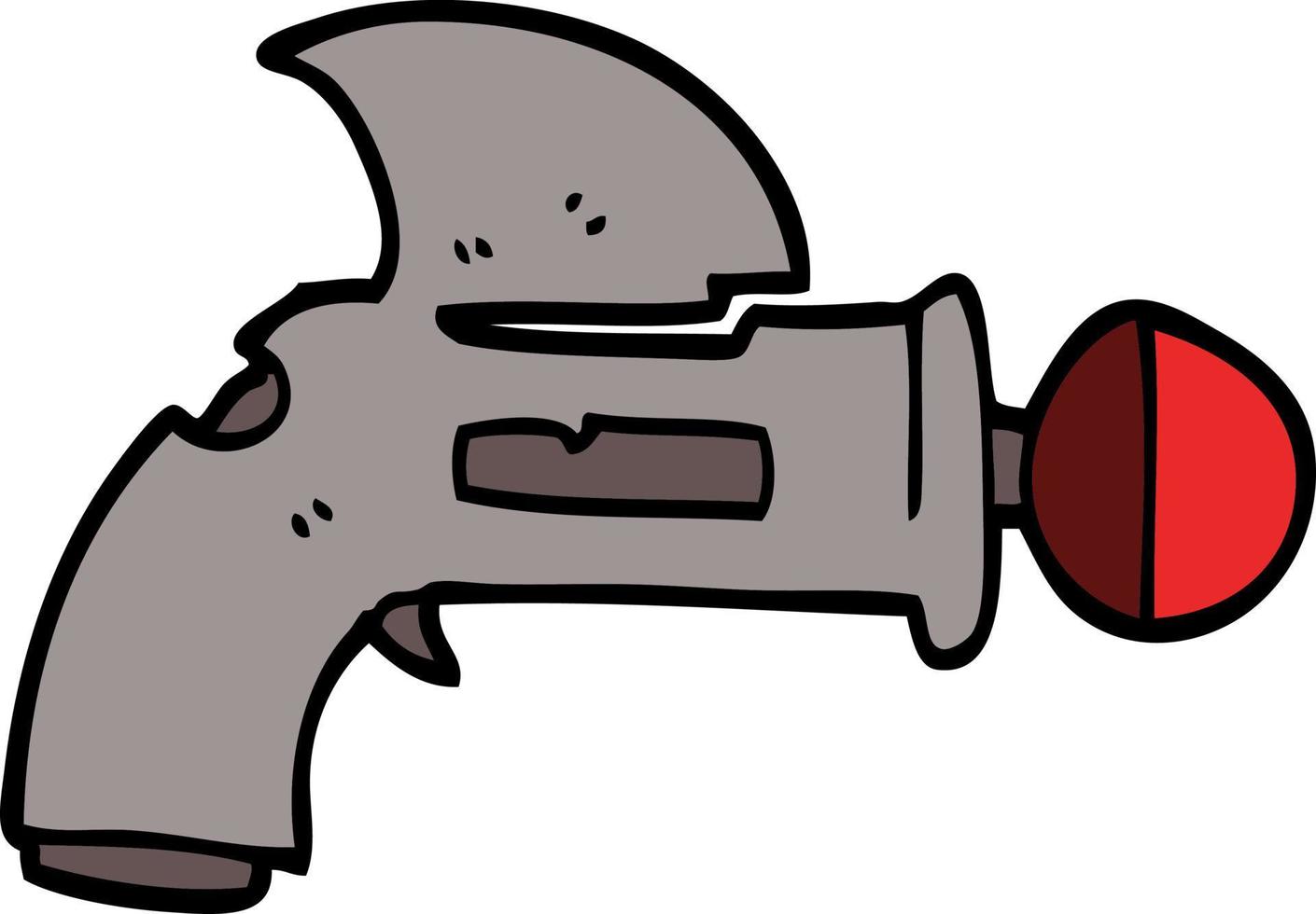cartoon doodle ray gun vector