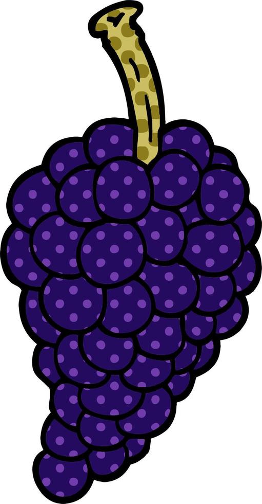 cartoon doodle bunch of grapes vector