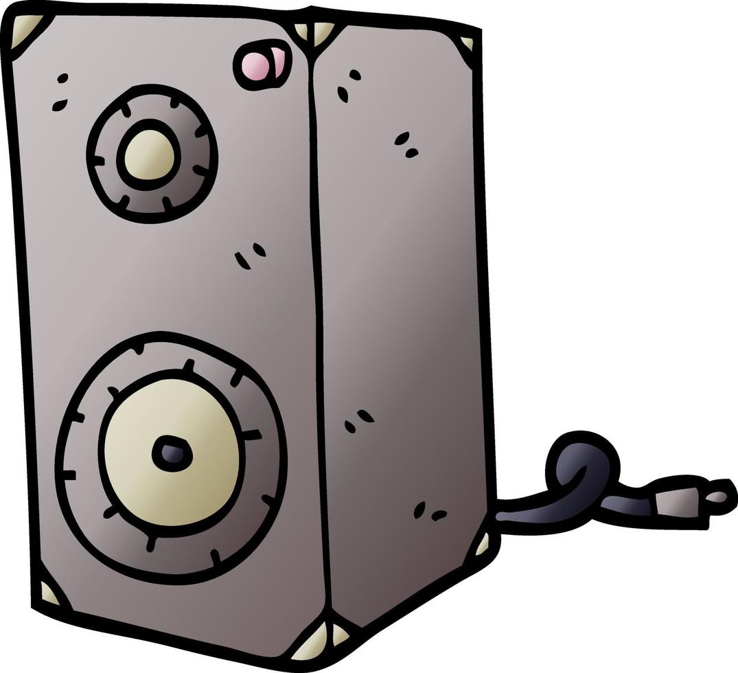 caja de altavoz de garabato de dibujos animados vector