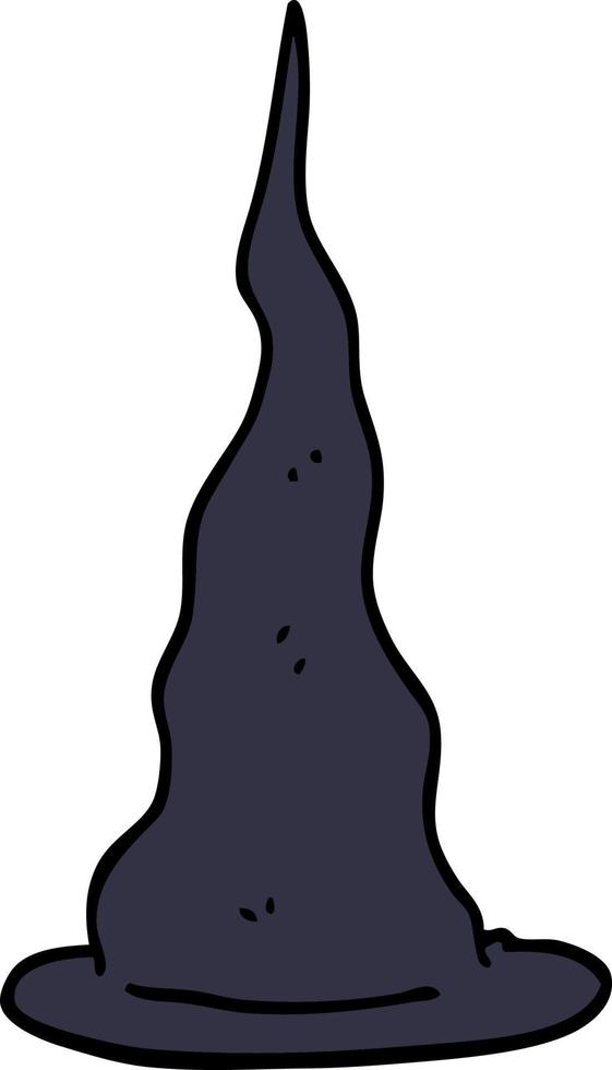 cartoon doodle witch hat vector