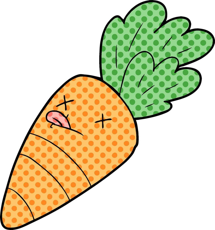 cartoon dead carrot vector
