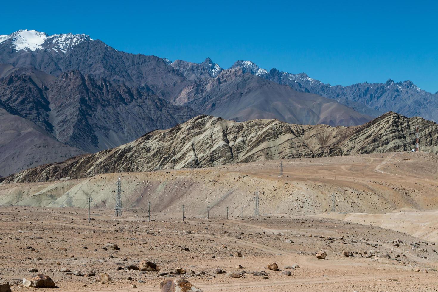 Mountain range, Leh, Ladakh, India photo