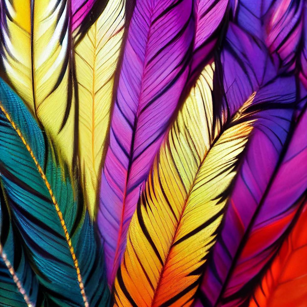 fairy birds of multi-colored feathers as a background photo