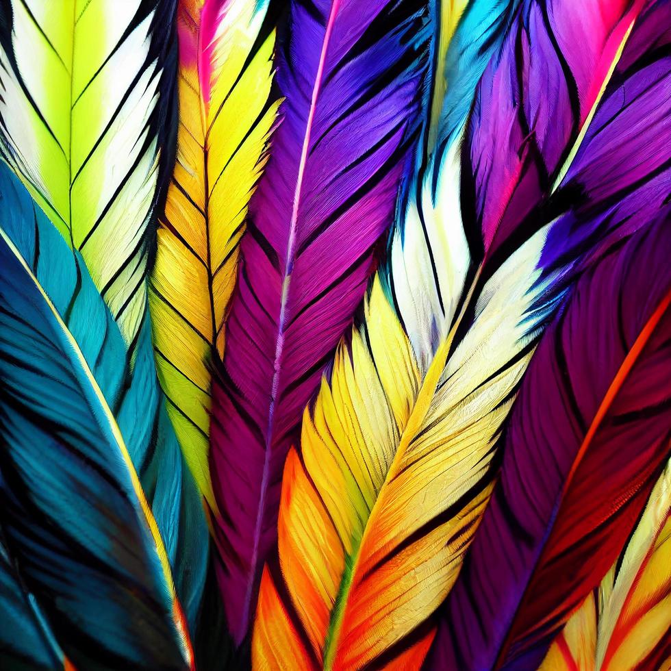 fairy birds of multi-colored feathers as a background photo