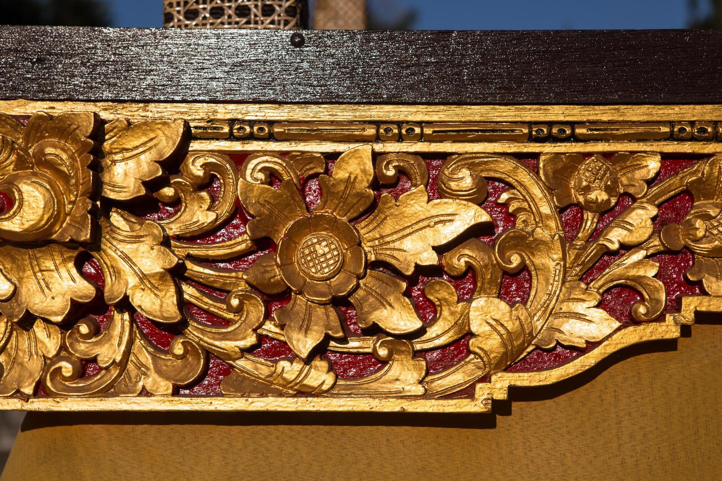 Historic carving at Pura Ulun Danu Bratan Water Temple Bali, Indonesia photo