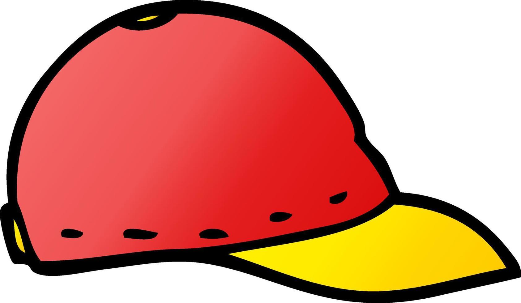 gorra de béisbol de garabato de dibujos animados vector